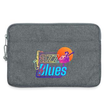 Musique Jazz et Blues | Ressentez la musique - Sacoche pour ordinateur portable 13 pouces - gris chiné - Devant