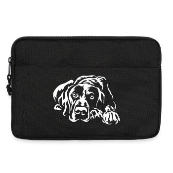 Braque allemand à poil court « Black Edition » - Sacoche pour ordinateur portable 13 pouces - noir - Devant