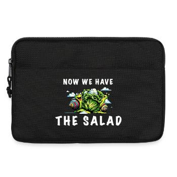denglisch spruch now we have the salad schnecke - Laptoptasche 13" - Schwarz - Vorne
