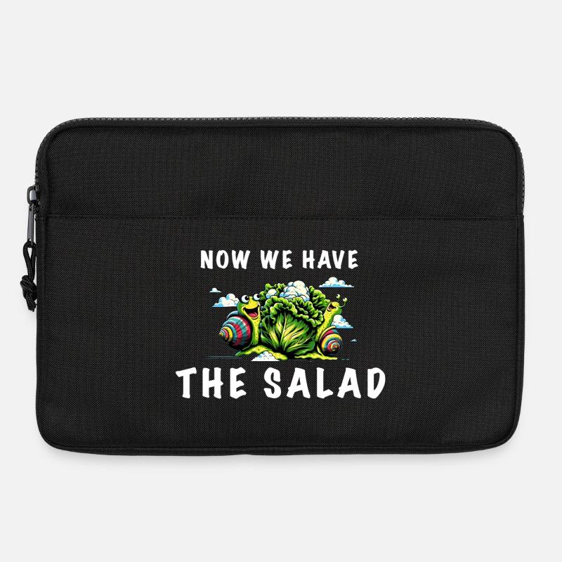 denglisch spruch now we have the salad schnecke - Laptoptasche 13" - Schwarz