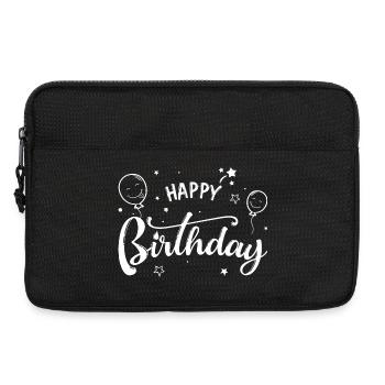 Geburtstags-Luftballons Skript - Laptoptasche 13" - Schwarz - Vorne