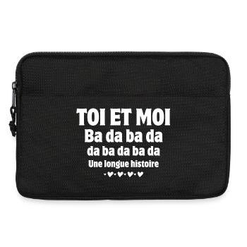 Hochzeitstag, aufrichtige Liebe, Liebende - Laptoptasche 13" - Schwarz - Vorne