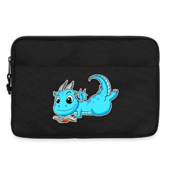 Drache Buch Lesen - Laptoptasche 13" - Schwarz - Vorne