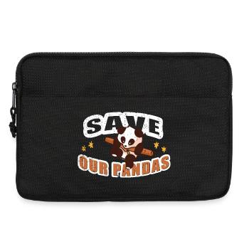 Save our Pandas - Laptoptasche 13" - Schwarz - Vorne