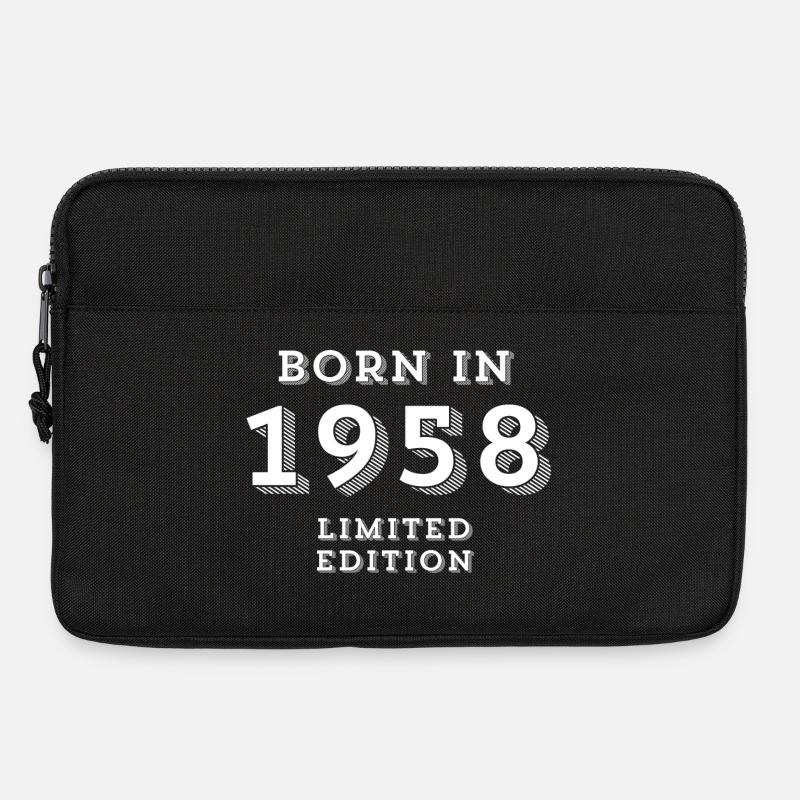 1958, Geburtsdatum, Geburtsjahr - Laptoptasche 13" - Schwarz