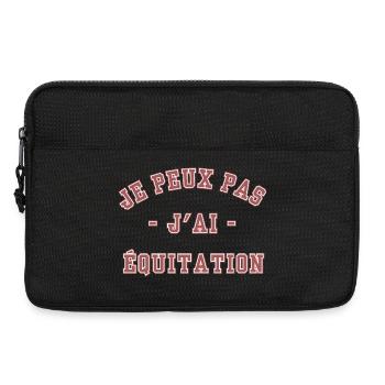 Je peux pas j'ai Équitation - Sacoche pour ordinateur portable 13 pouces - noir - Devant