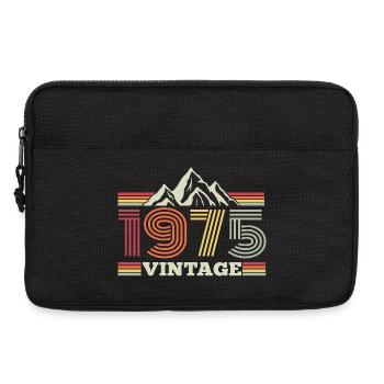 Geburtstag 1975 Retro Natur Wandern Berge - Laptoptasche 13" - Schwarz - Vorne