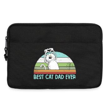 Best Cat Dad Cats Dad Vintage Cat Lover - Laptop bag 13" - black - Front