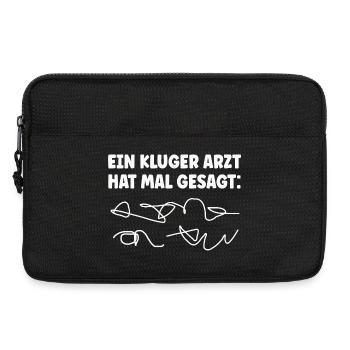 Arzt Doktor Ärzte - Laptoptasche 13" - Schwarz - Vorne