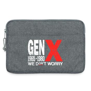 Génération X – Vieille école et fière - Sacoche pour ordinateur portable 13 pouces - gris chiné - Devant