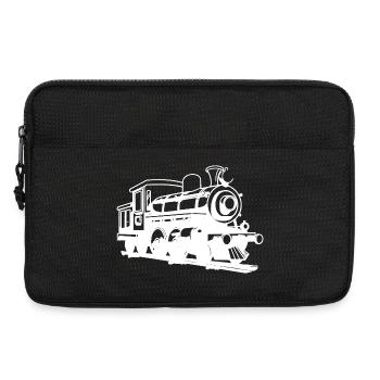 Dessin de locomotive - Sacoche pour ordinateur portable 13 pouces - noir - Devant