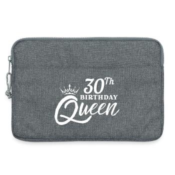 30th birthday - Laptop bag 13" - heather grey - Front