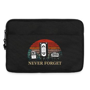 Retro Cassette Tape Trio with Never Forget Theme - Laptop bag 13" - black - Front
