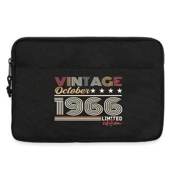 Octobre 1966 rétro anniversaire 1966 Octobre 1966  - Sacoche pour ordinateur portable 13 pouces - noir - Devant