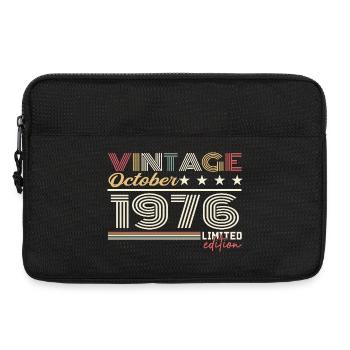 Octobre 1976 rétro anniversaire 1976 Octobre 1976  - Sacoche pour ordinateur portable 13 pouces - noir - Devant
