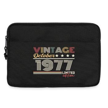 Octobre 1977 rétro anniversaire 1977 Octobre 1977  - Sacoche pour ordinateur portable 13 pouces - noir - Devant