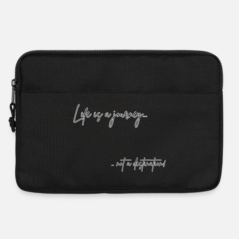 Das Leben ist eine Reise Zitat Design - Laptoptasche 13" - Schwarz