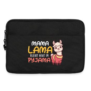 MAMA LAMA RESTE EN PYJAMA AUJOURD’HUI Drôle - Sacoche pour ordinateur portable 13 pouces - noir - Devant