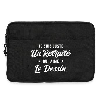 Pensionierter Zeichenenthusiast - Laptoptasche 13" - Schwarz - Vorne