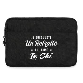 Pensionierter Skienthusiast - Laptoptasche 13" - Schwarz - Vorne
