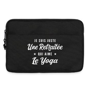 Rentner, der Yoga liebt - Laptoptasche 13" - Schwarz - Vorne