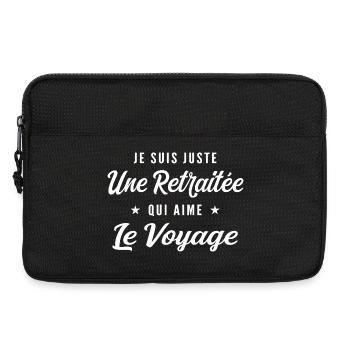 Retired Traveler Who Loves Travel - Laptop bag 13" - black - Front