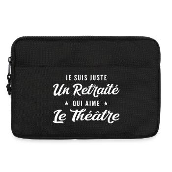 Retired Theater Enthusiast - Laptop bag 13" - black - Front