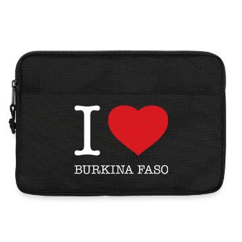 I love Burkina Faso - Laptop bag 13" - black - Front