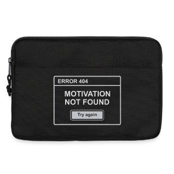 404 – Motivation Not Found - Laptoptasche 13" - Schwarz - Vorne