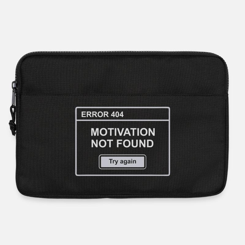 404 – Motivation Not Found - Laptoptasche 13" - Schwarz