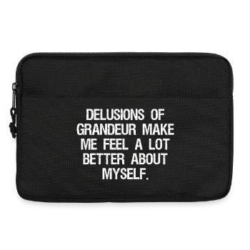 Größenwahn lässt mich viel besser fühlen - Laptoptasche 13" - Schwarz - Vorne