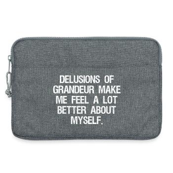La folie des grandeurs me fait me sentir beaucoup mieux - Sacoche pour ordinateur portable 13 pouces - gris chiné - Devant