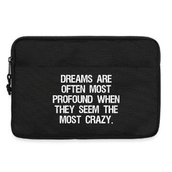 dreams are often most profound when they seem the - Laptop bag 13" - black - Front