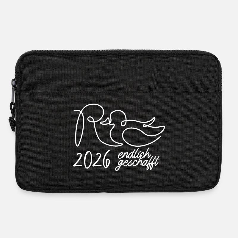 Rente eine Linie - 2026 Endlich geschafft - Laptoptasche 13" - Schwarz