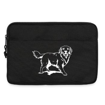 Golden Retriever Hunde T-shirt Hundeshirt Geschenk - Laptoptasche 13" - Schwarz - Vorne