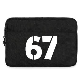 Fun 67 Number 6-7 6 7 Six Seven - Laptop bag 13" - black - Front