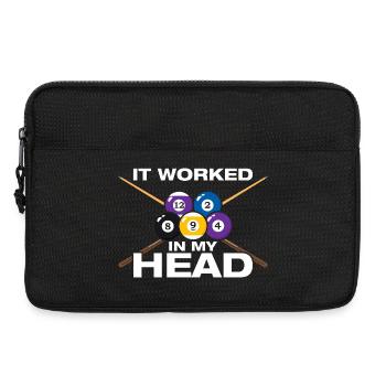 It worked lustiges Billard Billardspieler - Laptoptasche 13" - Schwarz - Vorne