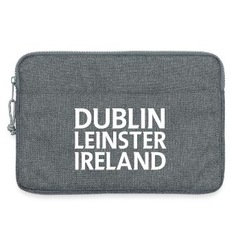 Dublin – Irlande Textdesign - Sacoche pour ordinateur portable 13 pouces - gris chiné - Devant