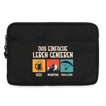 Paraglider ENJOY THE SIMPLE LIFE Funny - Laptop bag 13" - black - Front