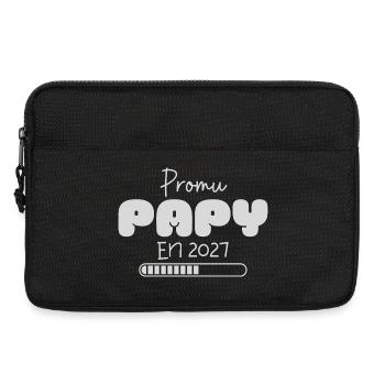 Promu Papy en 2027 cadeau futur Grand-Père humour - Sacoche pour ordinateur portable 13 pouces - noir - Devant