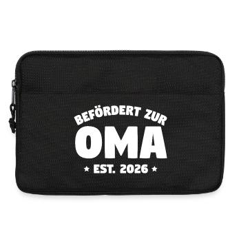 Befördert zur Oma 2026 – Geschenk für werdende Oma - Laptoptasche 13" - Schwarz - Vorne