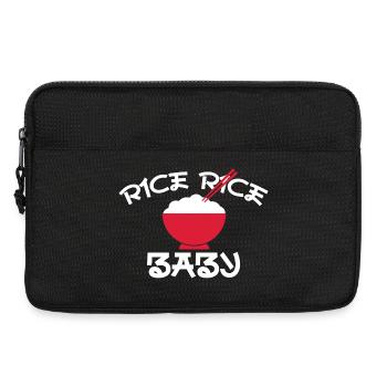 Design du Petit Bol Rouge Rice Rice - Sacoche pour ordinateur portable 13 pouces - noir - Devant