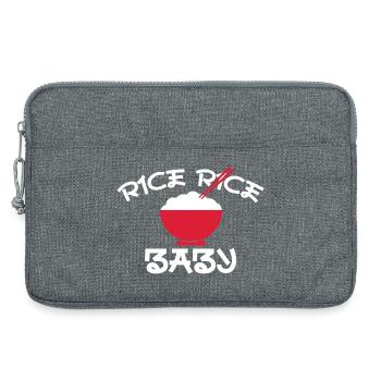 Rice Rice Baby Red Bowl Design - Laptoptasche 13" - Grau meliert - Vorne
