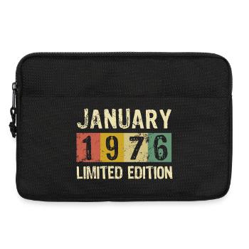 Limited Edition January 1976 Geburtstag Geschenk - Laptoptasche 13" - Schwarz - Vorne