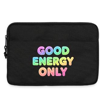Good Energy Only – Positive Statement Typografie - Laptoptasche 13" - Schwarz - Vorne