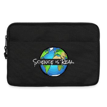 Science is Real | Weltkugel - Laptoptasche 13" - Schwarz - Vorne