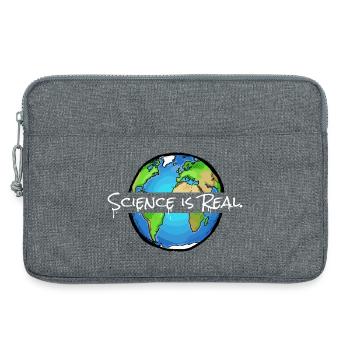 Science is Real | Weltkugel - Laptoptasche 13" - Grau meliert - Vorne