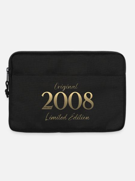 18. Geburtstag Februar 2008 Vintage Jahrgang - Laptoptasche 13" - Schwarz