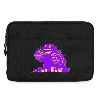 Monster eats city - Laptop bag 13" - black - Front