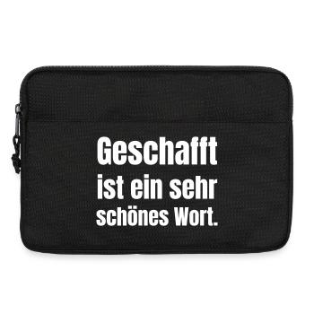 Geschafft ist der Abschluss. - Laptoptasche 13" - Schwarz - Vorne